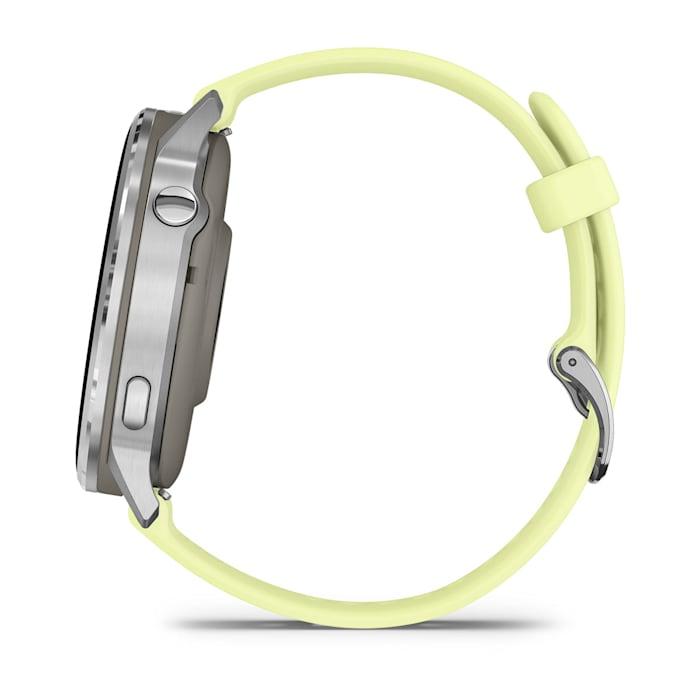 Venu® 4 – 45 mm, Silver con cinturino in silicone Citron