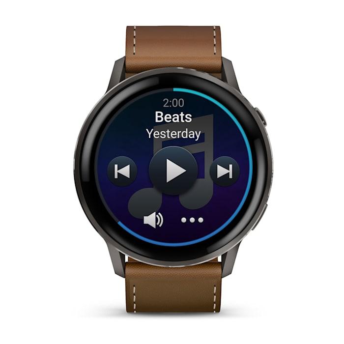 Venu® 4 – 45 mm, Slate con cinturino in silicone Black e cinturino in pelle Brown