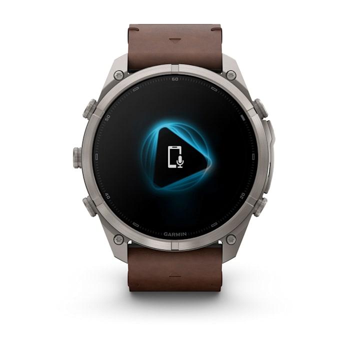 Fenix 9 Pro – inReach, 51mm, Titanio con cinturino in pelle Walnut - 010-04337-41
