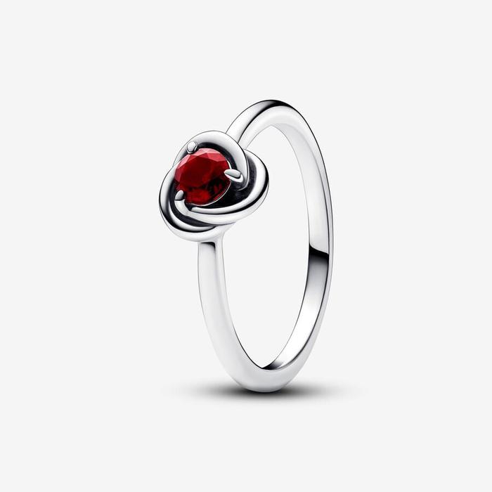 Dark Red Eternal Circle Ring January