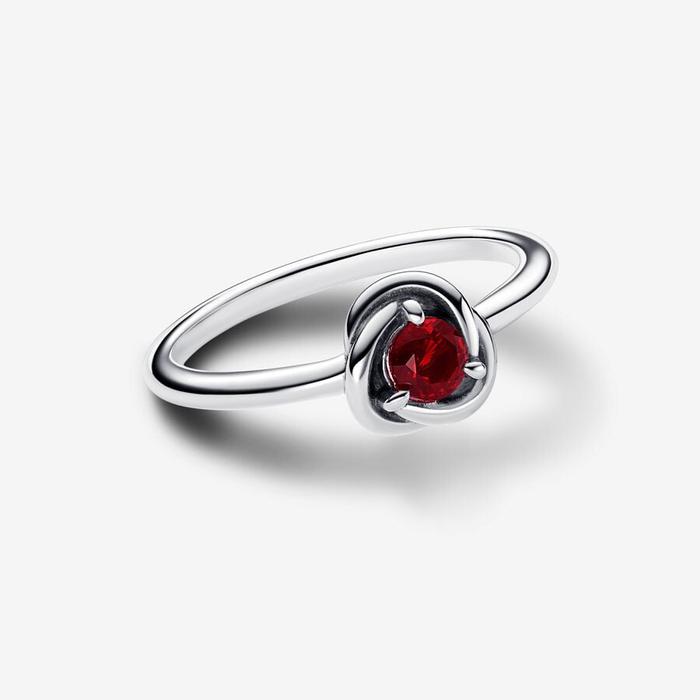 Dark Red Eternal Circle Ring January