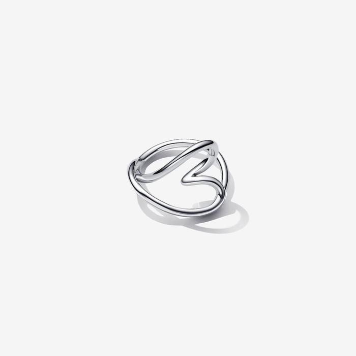 Bague cœur sinueuse