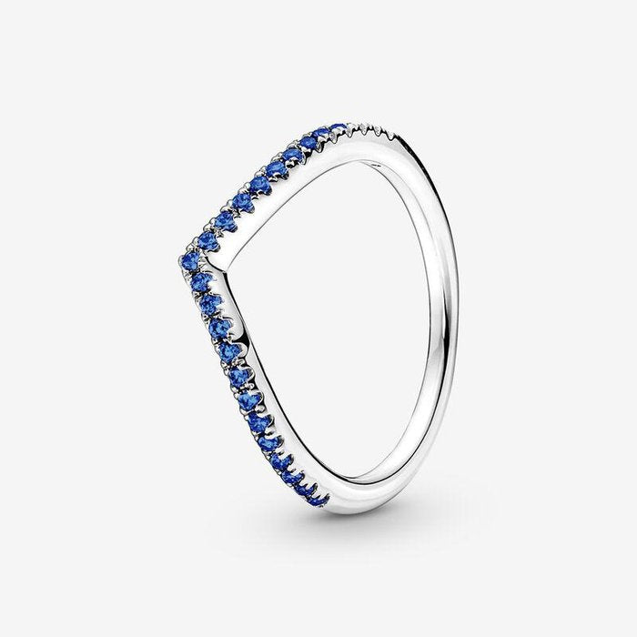 Bague de souhait scintillante bleue