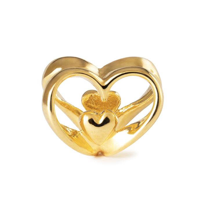 Cuore a cuore, placcato oro