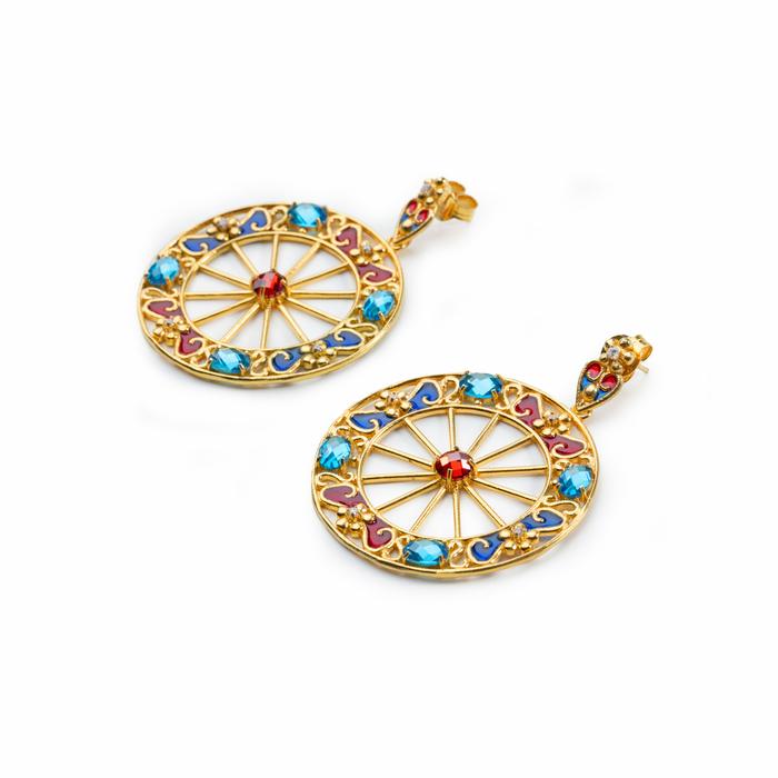 Boucles d'oreilles roue d'anniversaire