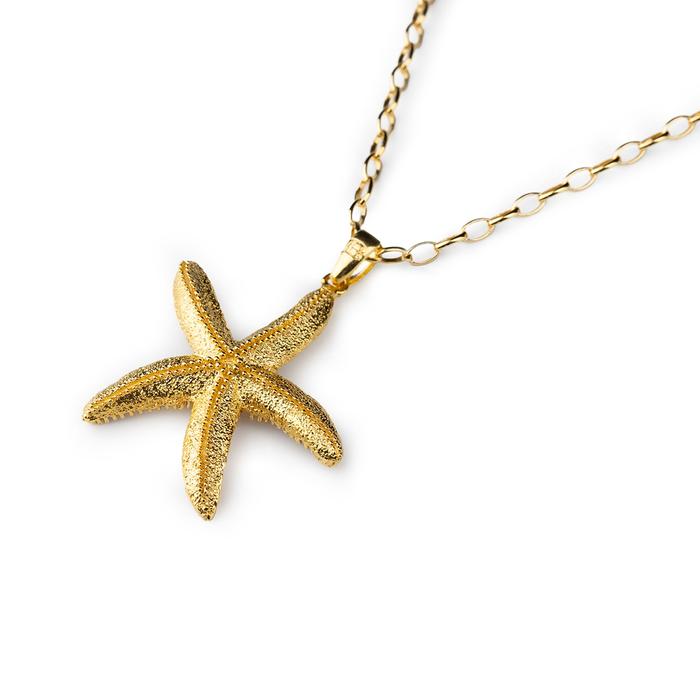 Gold Starfish Necklace Nude