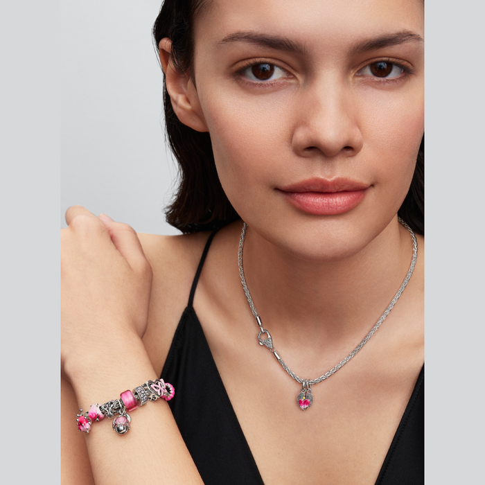 Charm Pendente Fiore "Thank you"