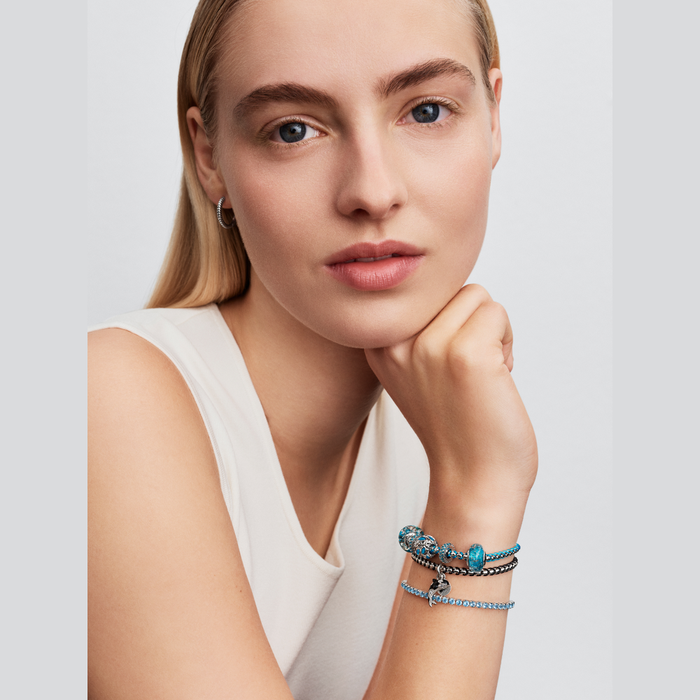 Bracciale Intreccio Tessuto Nero