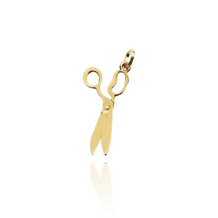 Pendentif ciseaux en or véritable