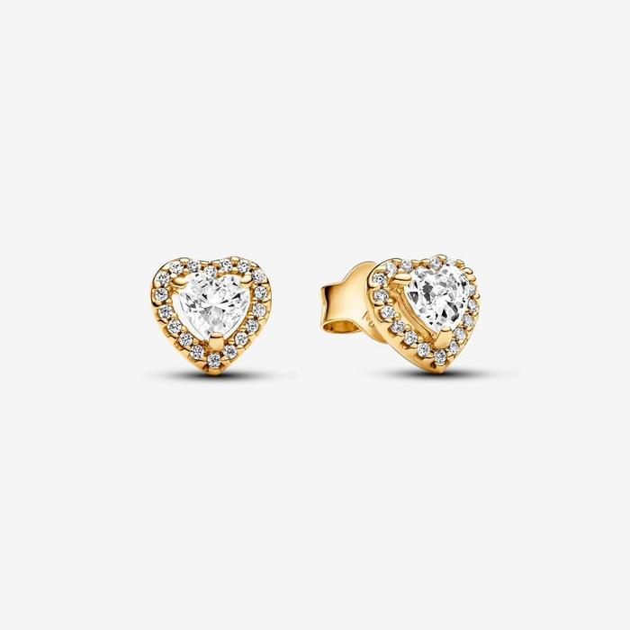 Boucles d'oreilles coeurs en relief