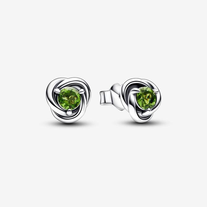 Boucles d'oreilles à tige Eternal Circles Green August