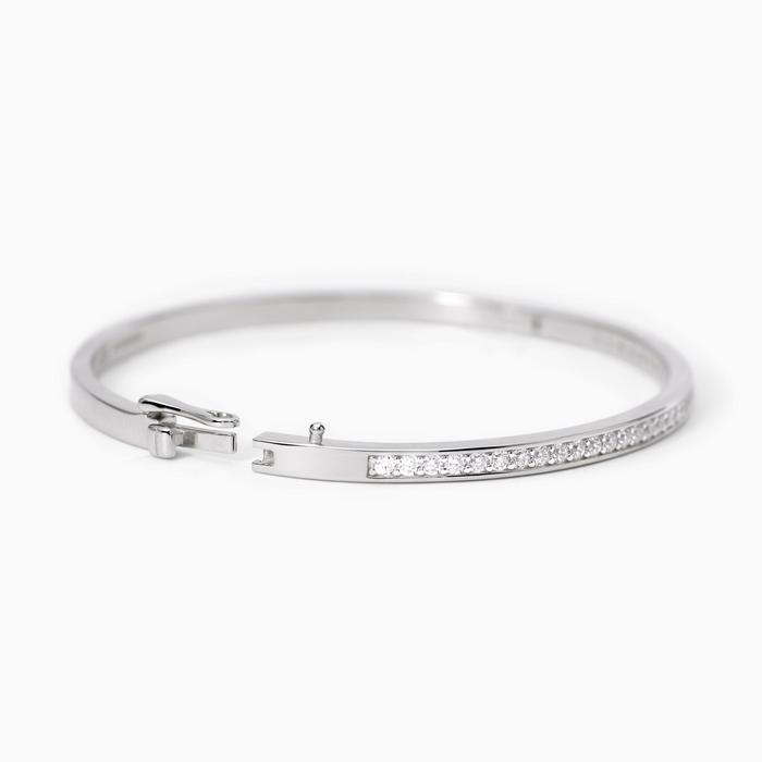 Bracciale rigido in argento con pietre LADY B