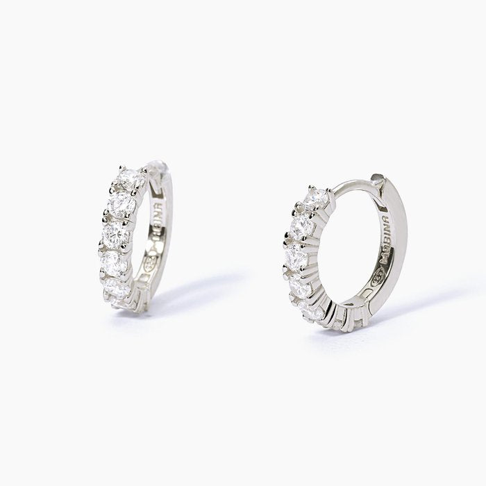 SOIRÉE Zirconia Hoop Earrings