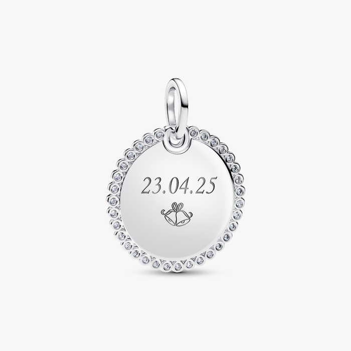 Collane e Pendenti Charm Pendente Medaglia Luminosa da incidere