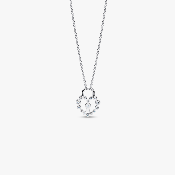 Collane e Pendenti Collana Lucchetto Cuore Luminoso