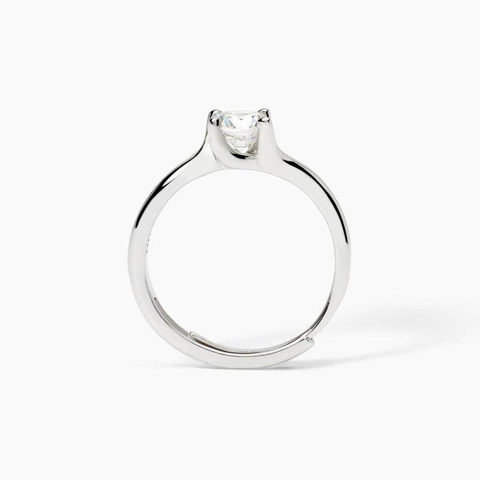 Bague Solitaire en argent avec zircone