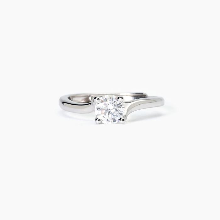 Bague Solitaire en argent avec zircone