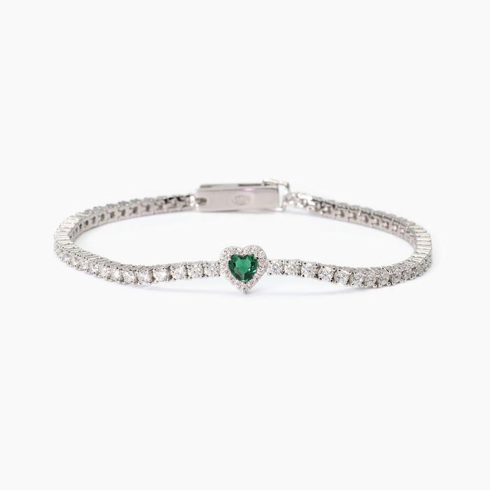 Bracelet de tennis pour femme avec émeraude Love Affair