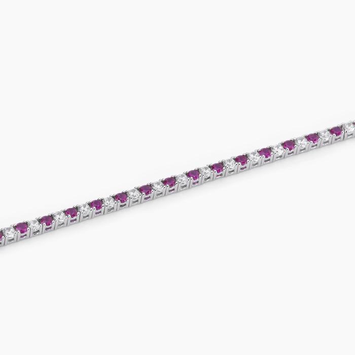 BRACELET DE TENNIS AVEC PIERRES COLORÉES