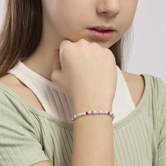 Lollipop Jade and Pearl Girls Bracelet