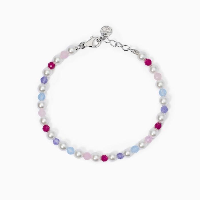 Lollipop Jade and Pearl Girls Bracelet