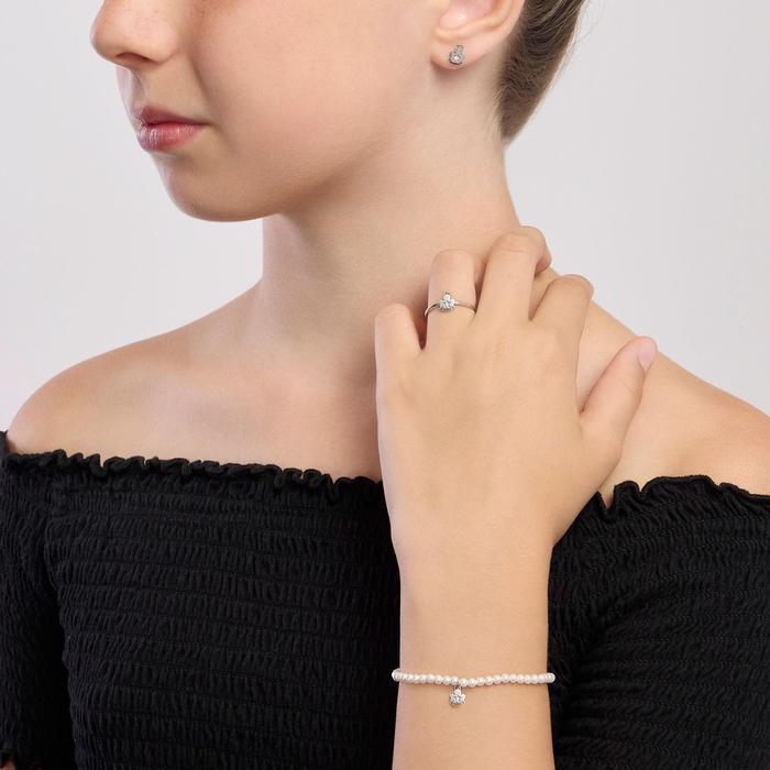 Bracelet Bébé Ange avec Petit Ange et Perles de Coquillage