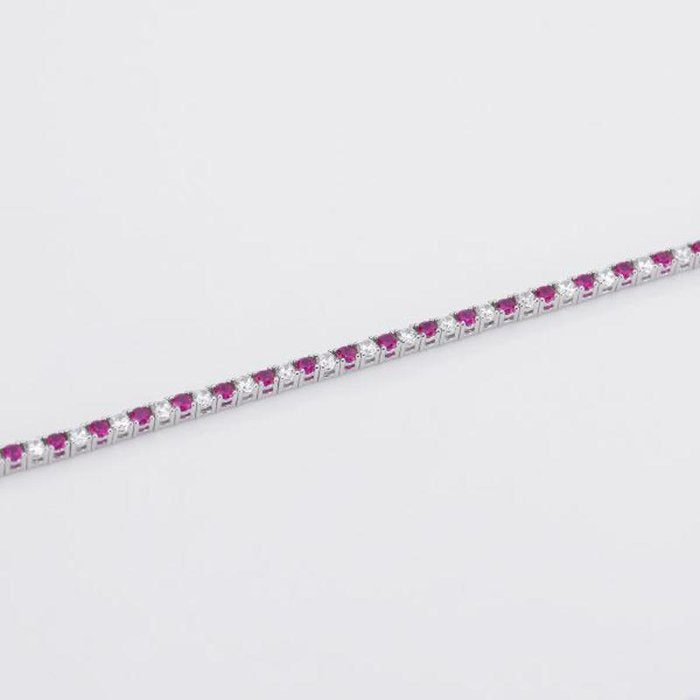 BRACELET DE TENNIS AVEC PIERRES COLORÉES