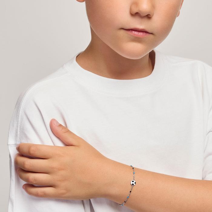Bracelet avec ballon et inserts bleus et noirs W Il Football