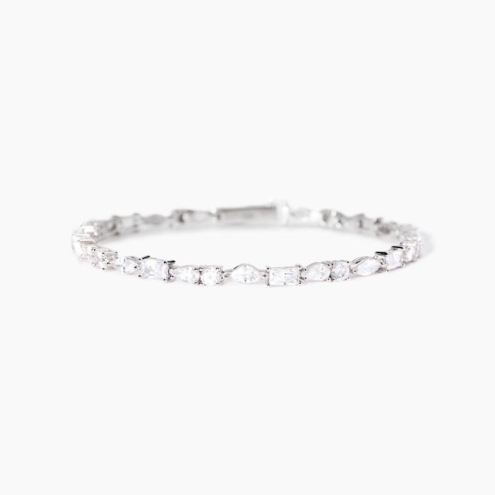 Bracelet avec éléments taillés en baguette et goutte de luxe