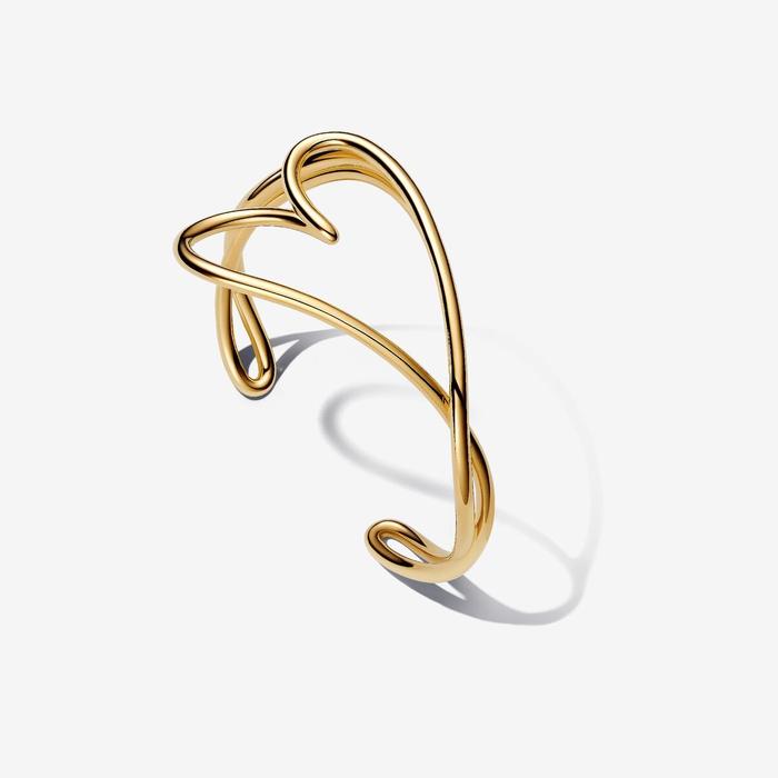 Bracelet Coeur Ouvert Ligne Sinueuse