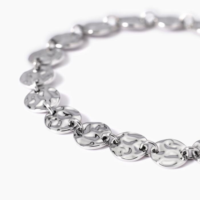 Bracciale con tondi effetto martellato