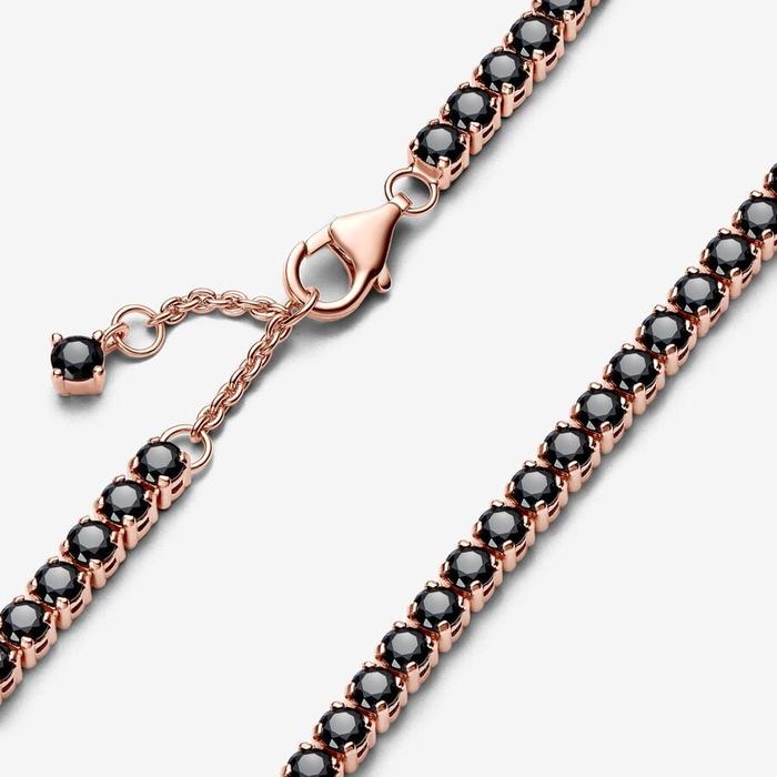Bracciale Tennis con Pietre Nere