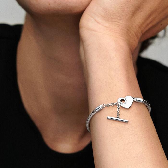 Bracelet with T-Clasp and Heart