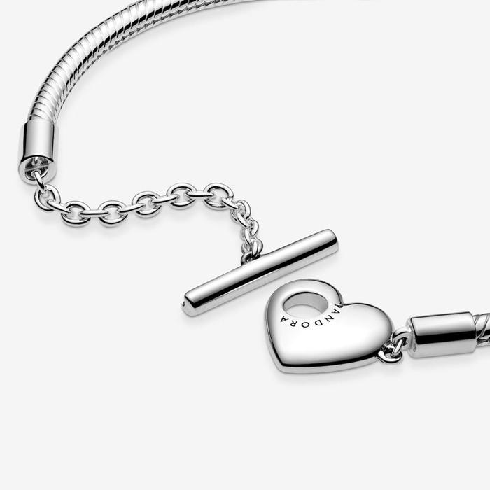 Bracelet with T-Clasp and Heart