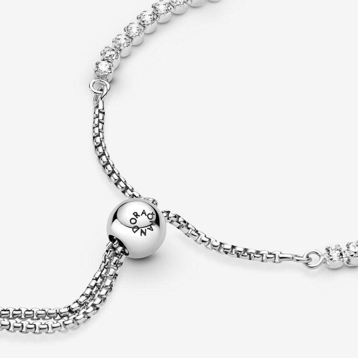 Bracciale tennis con chiusura regolabile