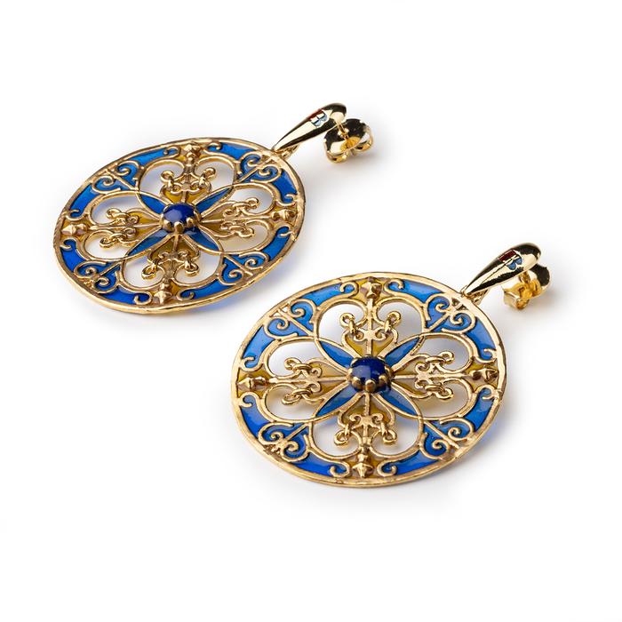 Orecchini Rosone Blu