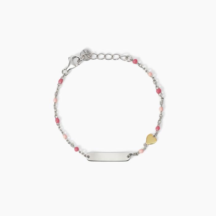 Bracelet gravé avec cœur en or 9 carats