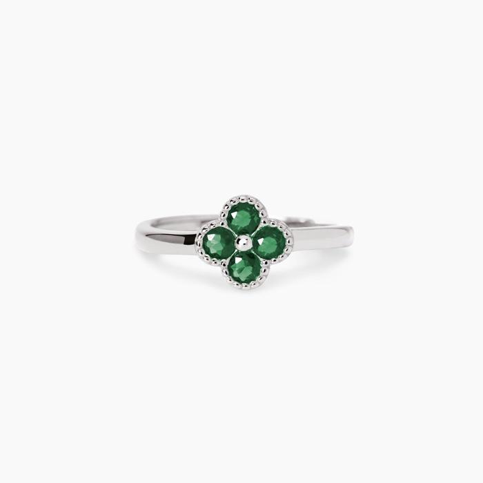 Jasmine Green Flower Ring