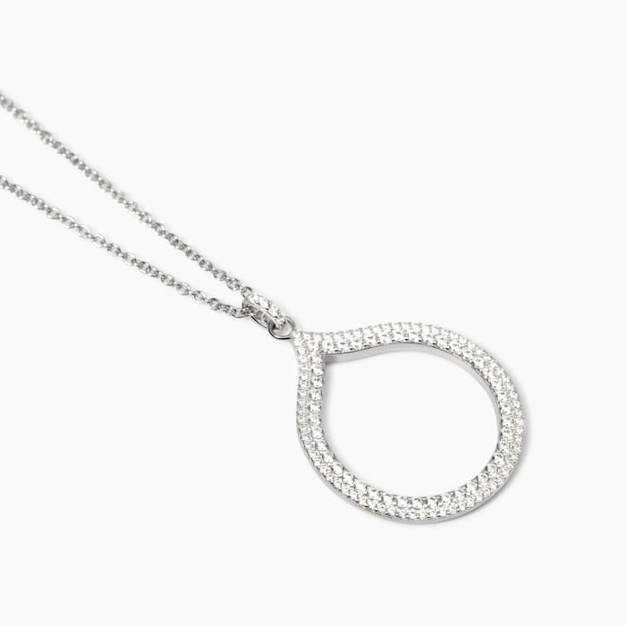 Girocollo in argento con pendete goccia in zirconi Penelope