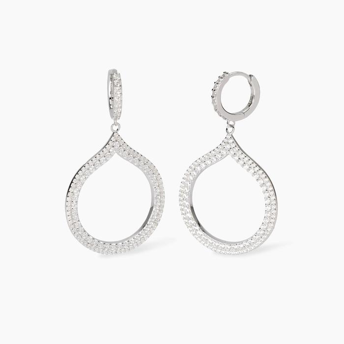 Boucles d'oreilles créoles pendantes Penelope