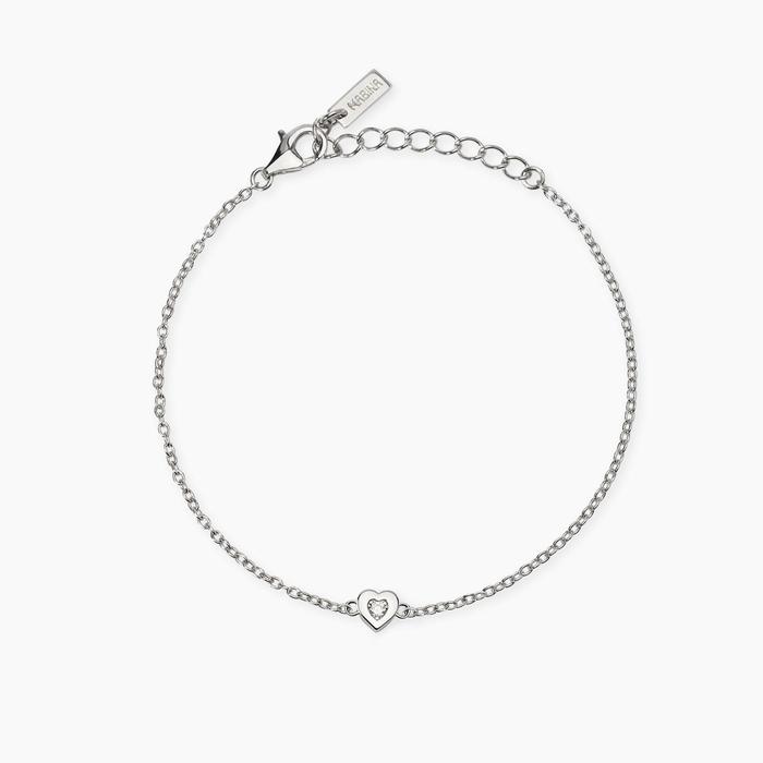 Bracciale con cuore e diamante lab-grown My Diamond