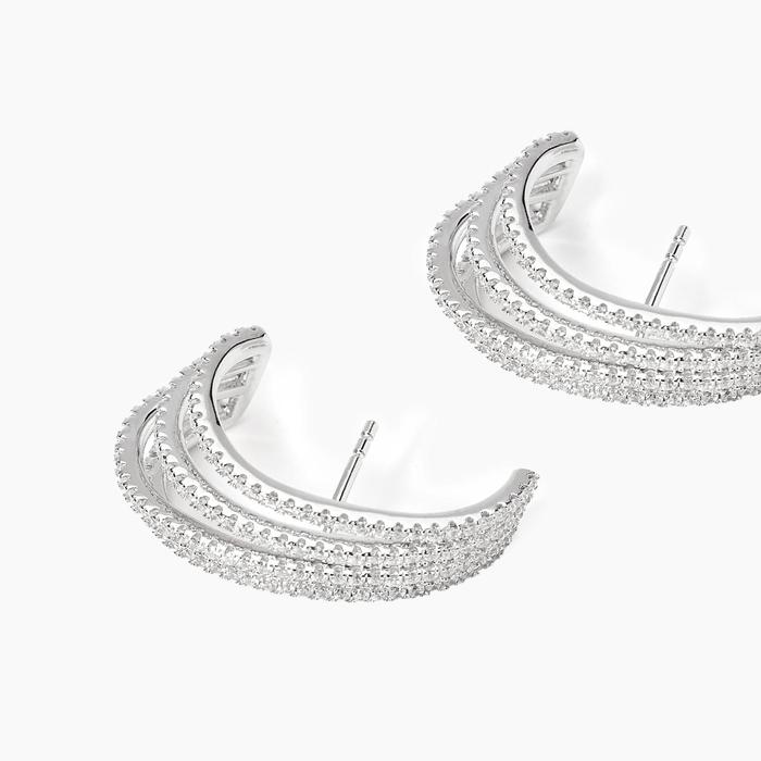 Orecchini in argento e zirconi COLPO DI FULMINE