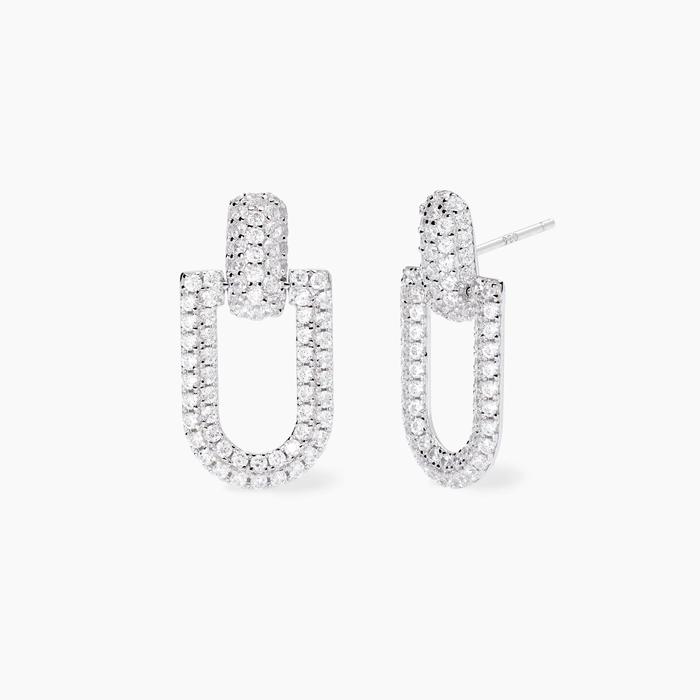 Orecchini in argento con zirconi ROMA
