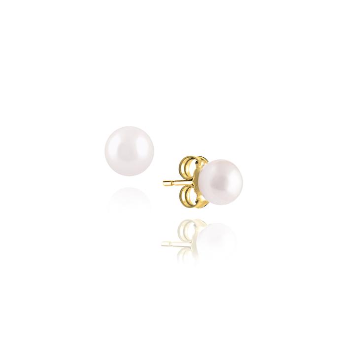 Boucles d'oreilles en or véritable et perles