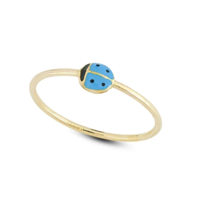 Real Gold Ladybug Ring