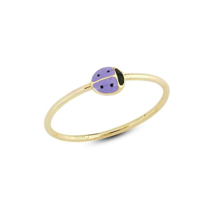 Real Gold Ladybug Ring
