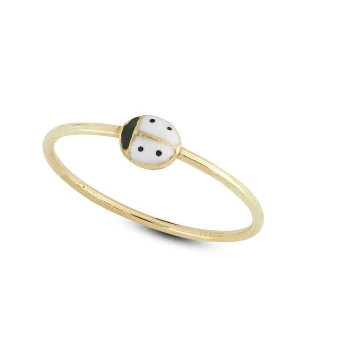 Real Gold Ladybug Ring