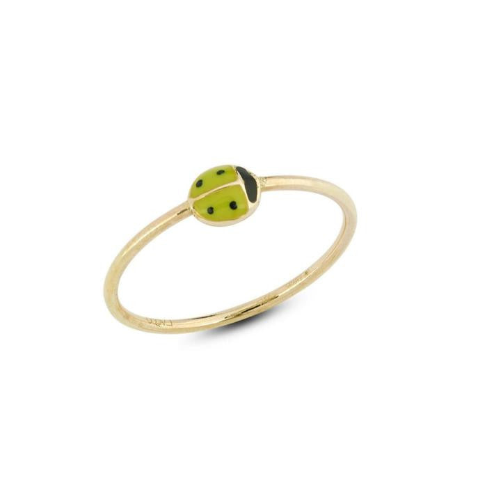 Real Gold Ladybug Ring