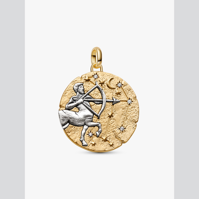 Charm Medallion XL Sagittario "Vivere Est Audere"