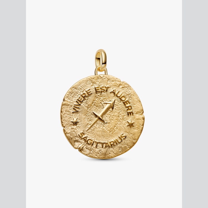 Charm Medallion XL Sagittario "Vivere Est Audere"